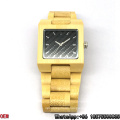 Top-Quality Maple Bamboo Square Wooden Watches Quartz Watches Hl10